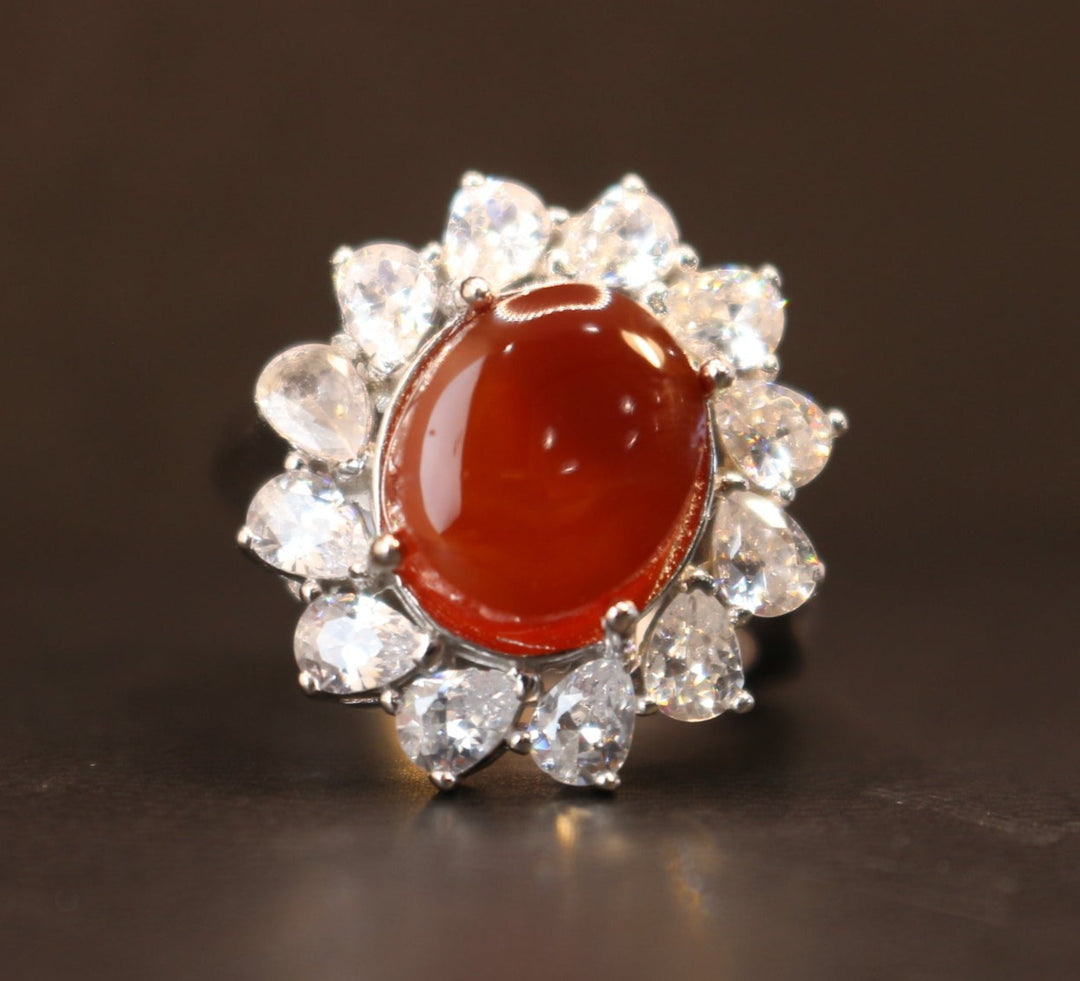 Women's Red Yemeni Agate Ring
