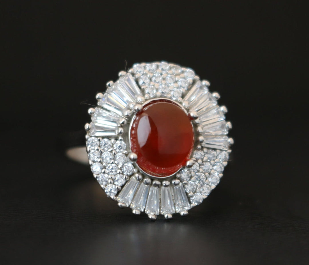 Women's Red Yemeni Agate Ring