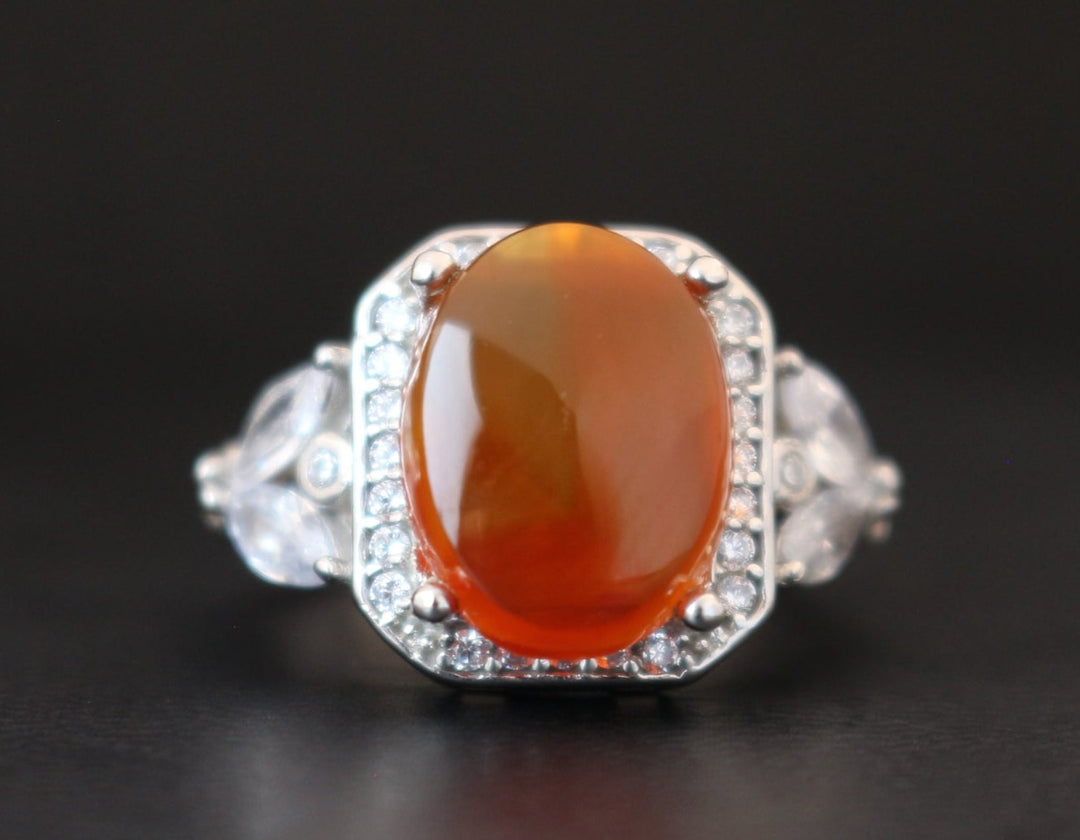 Women's Red Yemeni Agate Ring