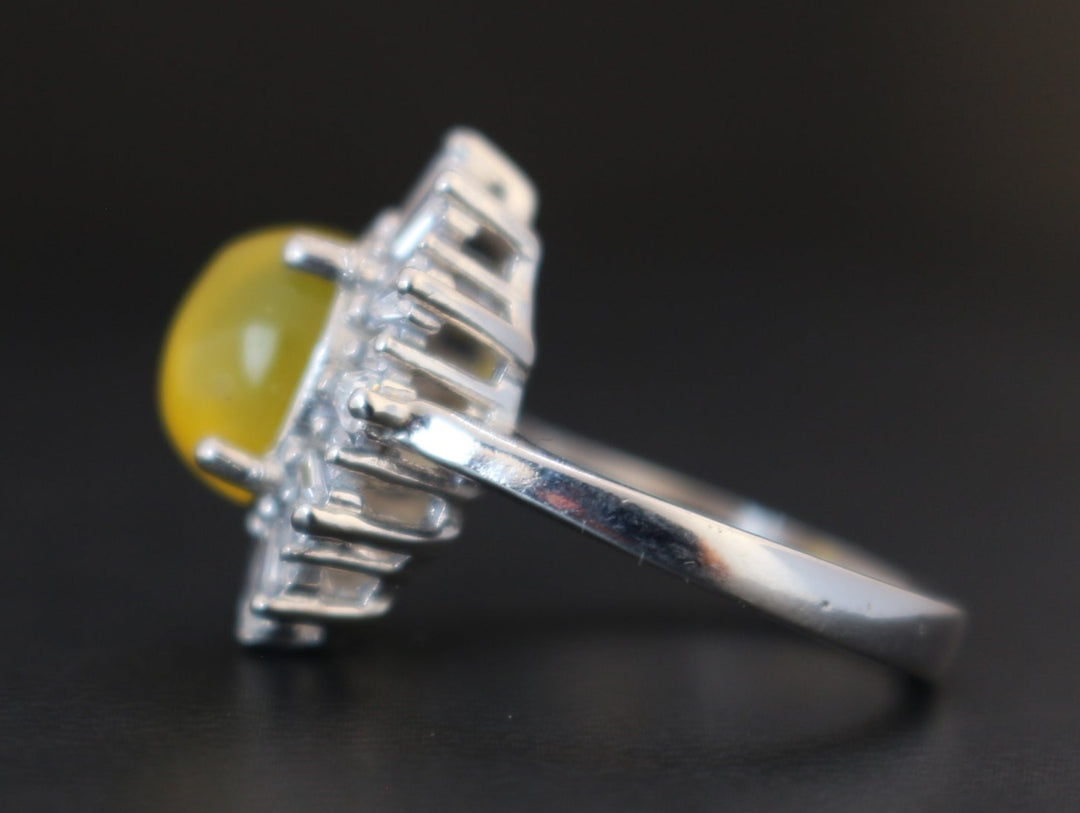 Women's Yellow Yemeni Agate Ring