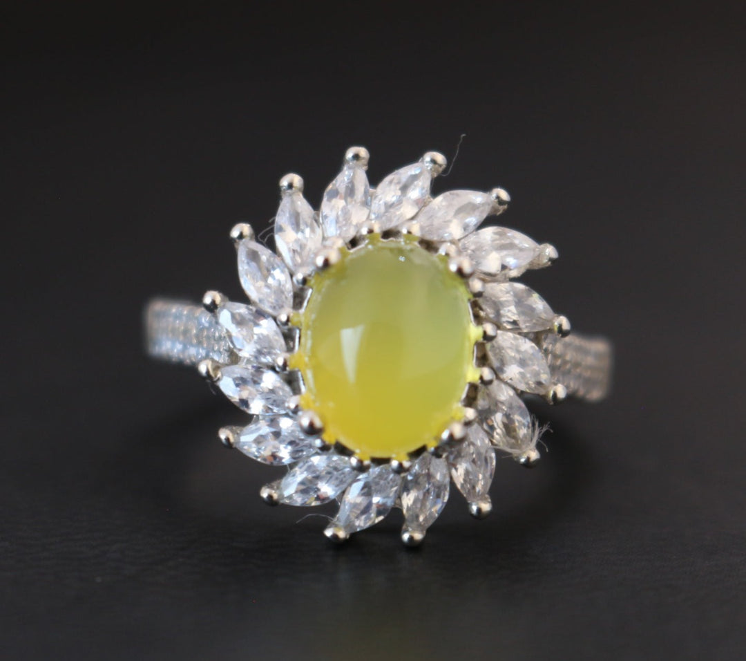 Women's Yellow Yemeni Agate Ring