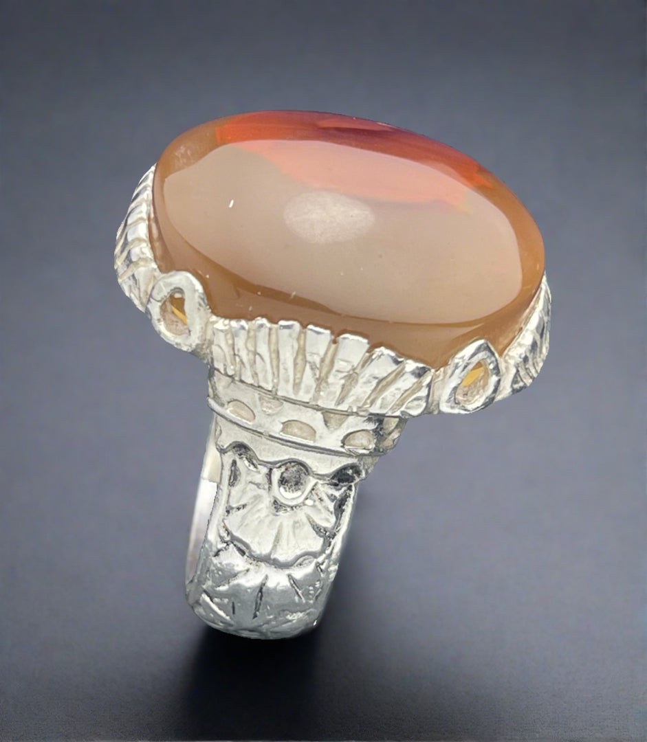 Yemeni Agate Ring