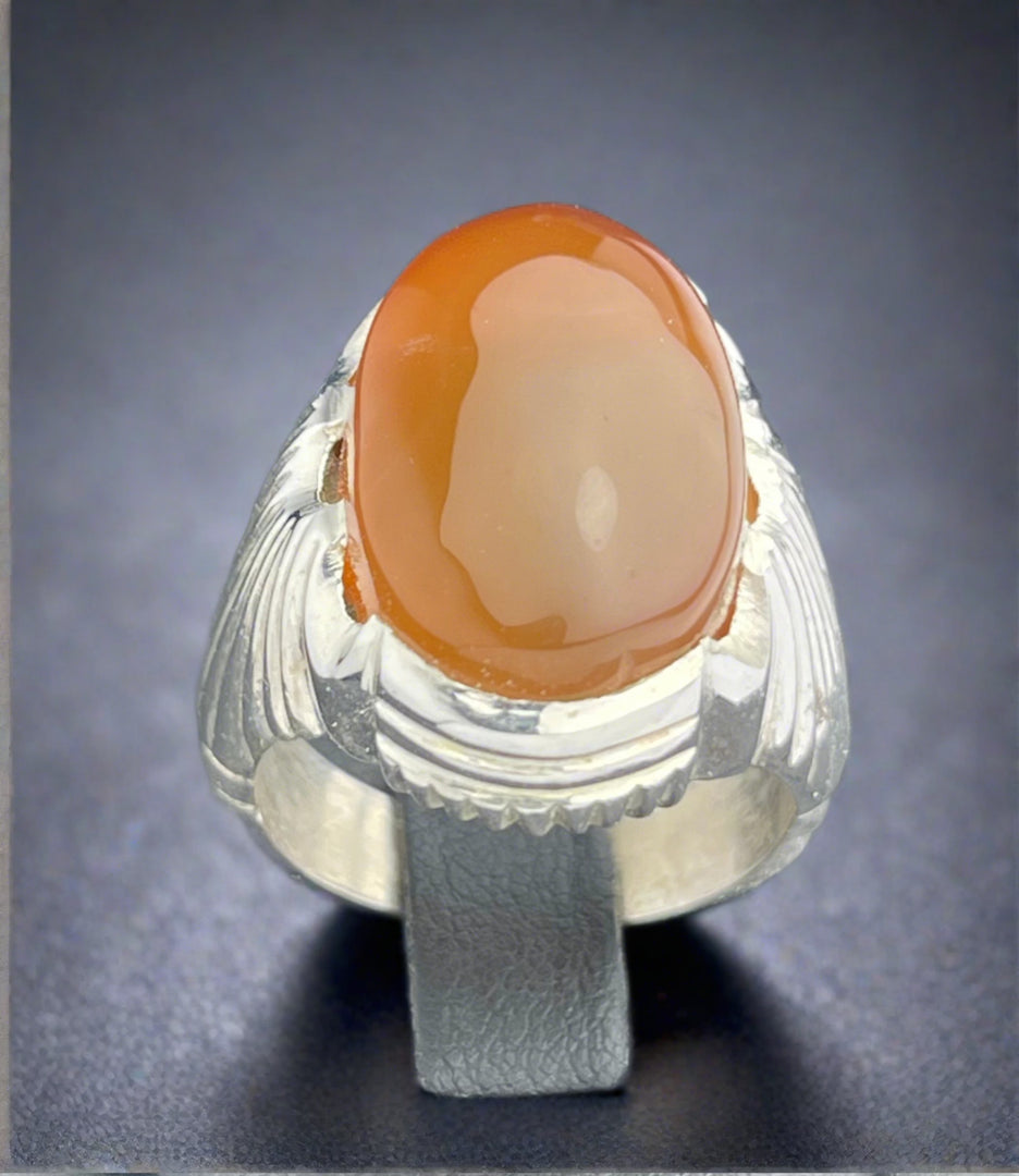 Yemeni Agate Ring