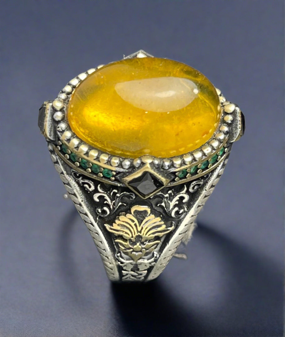 Natural Amber Ring