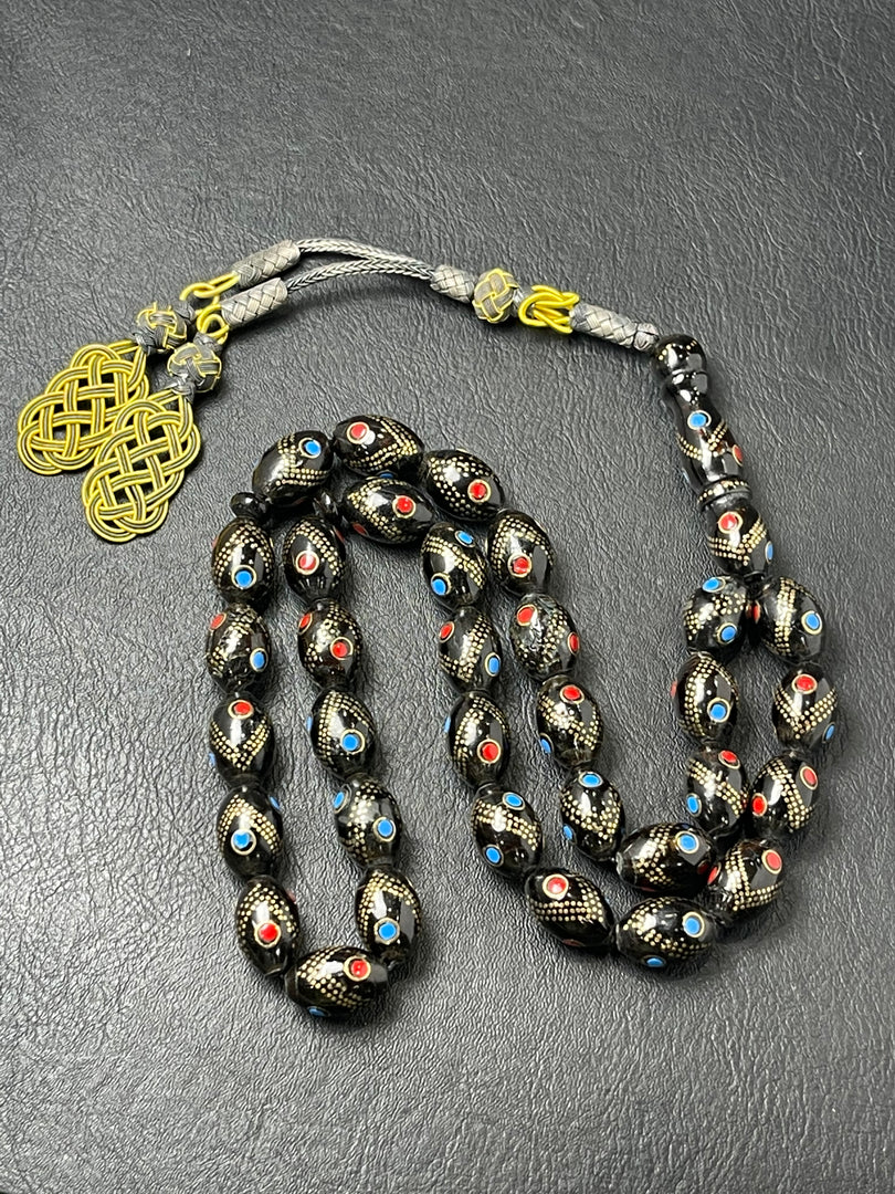 Black Coral Prayer Beads