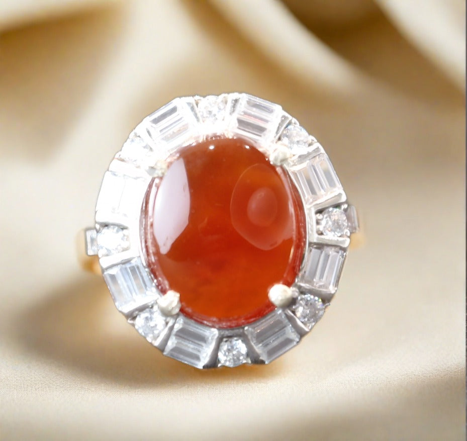 Women's Red Yemeni Agate Ring