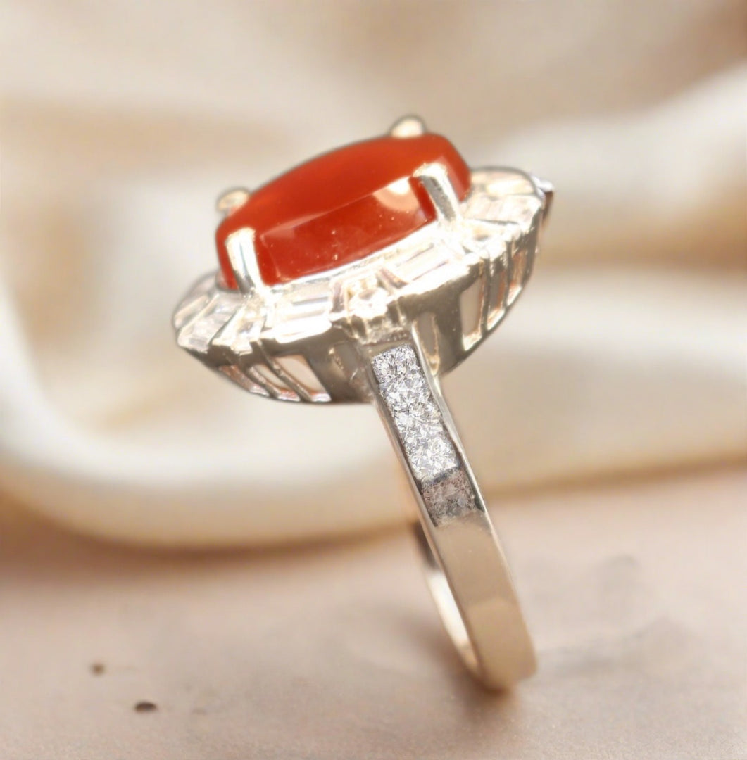 Women's Red Yemeni Agate Ring