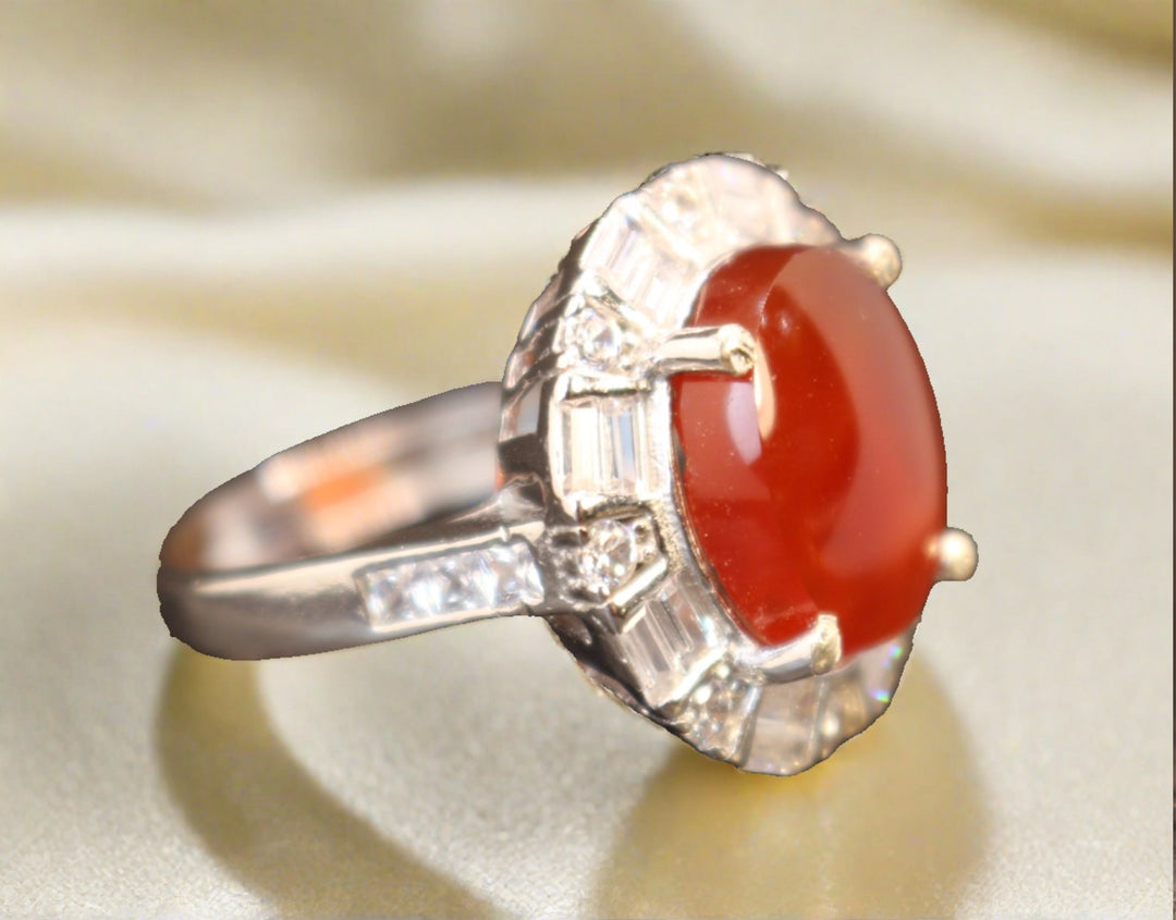 Women's Red Yemeni Agate Ring
