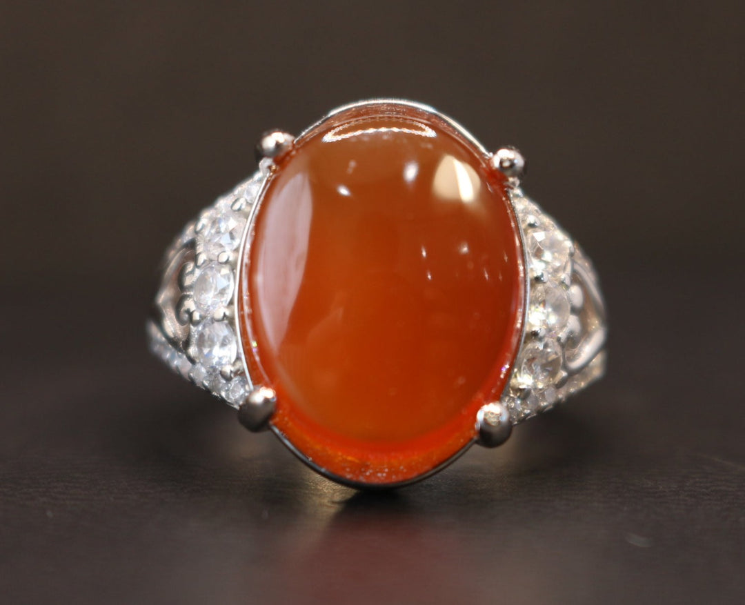 Women's Red Yemeni Agate Ring