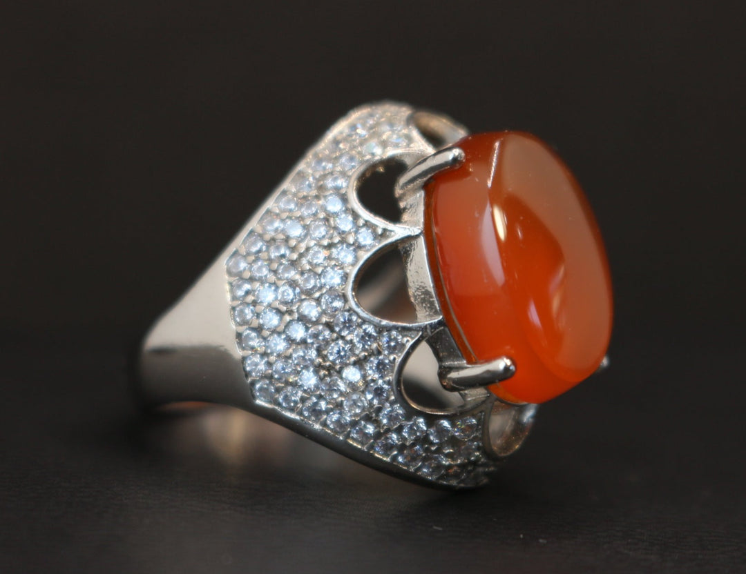 Women's Red Yemeni Agate Ring