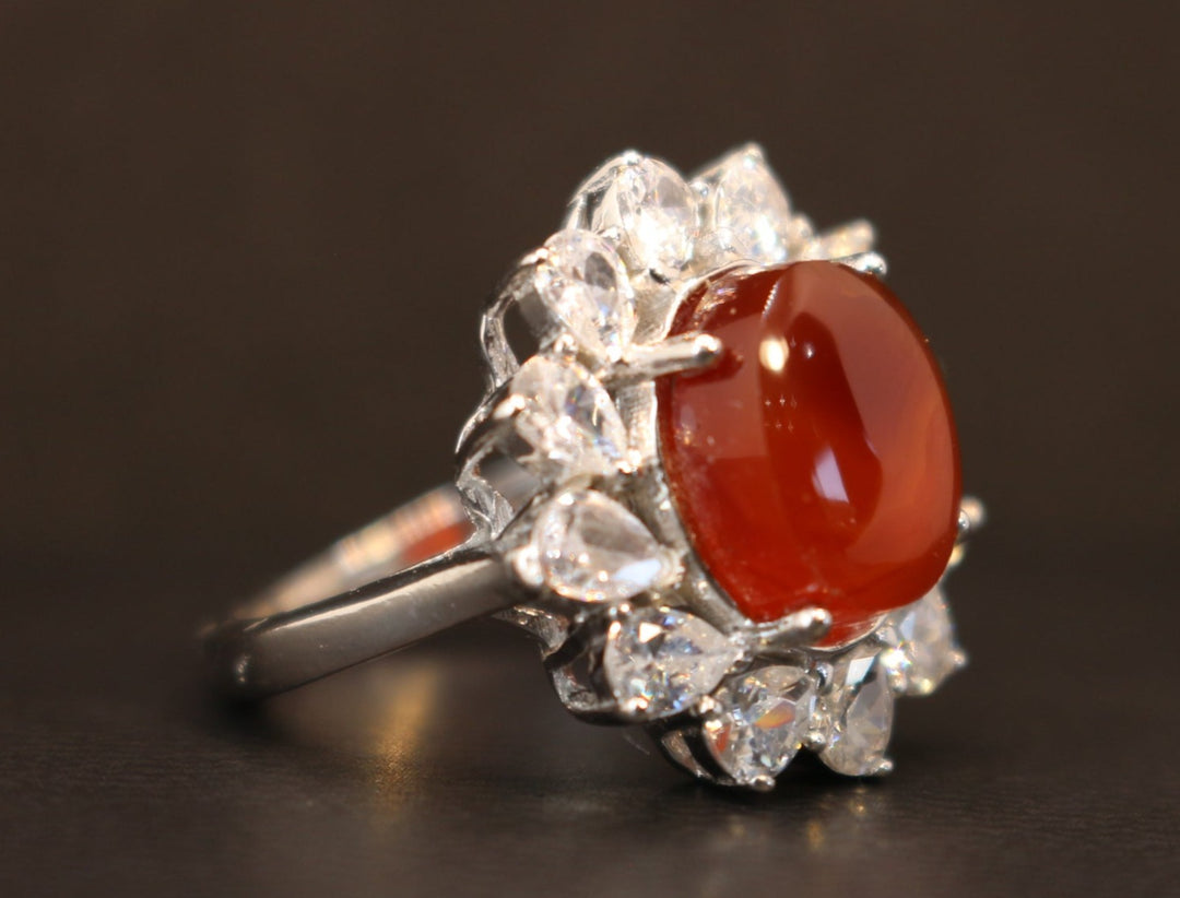 Women's Red Yemeni Agate Ring