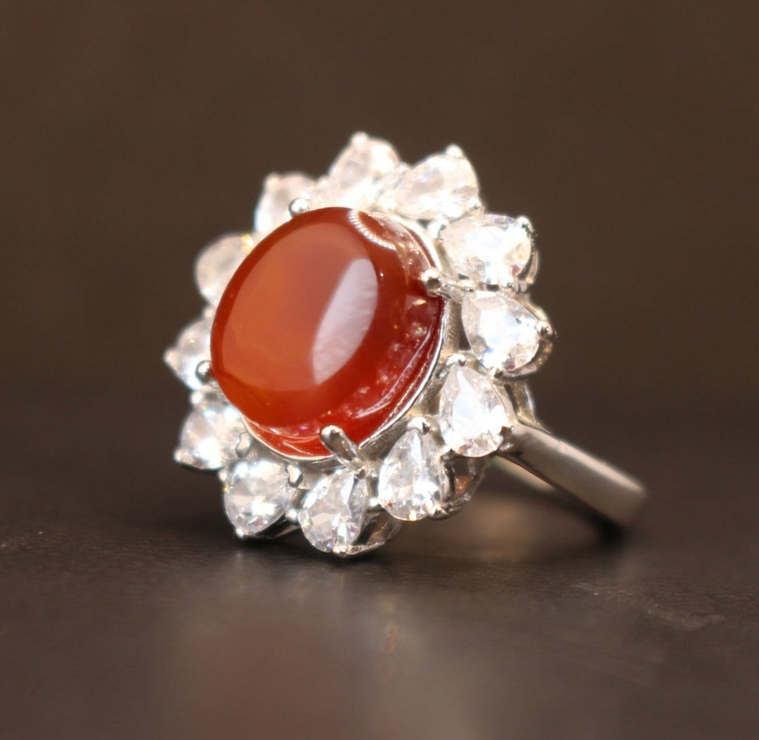 Women's Red Yemeni Agate Ring