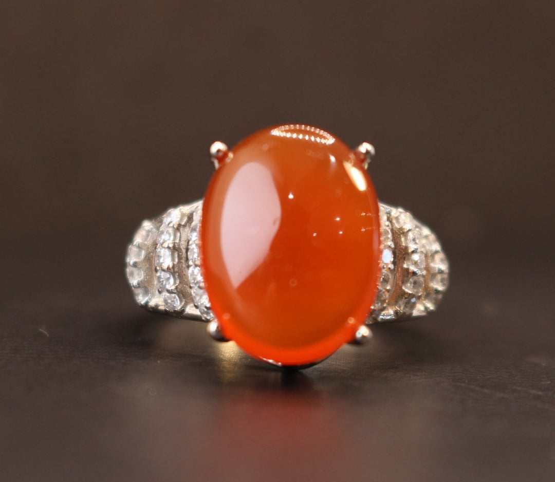 Women's Red Yemeni Agate Ring