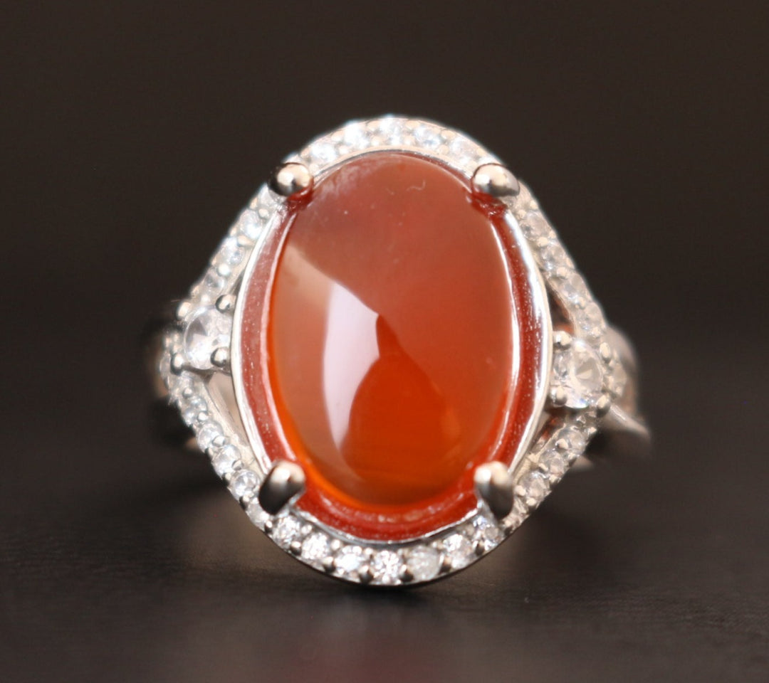 Women's Red Yemeni Agate Ring
