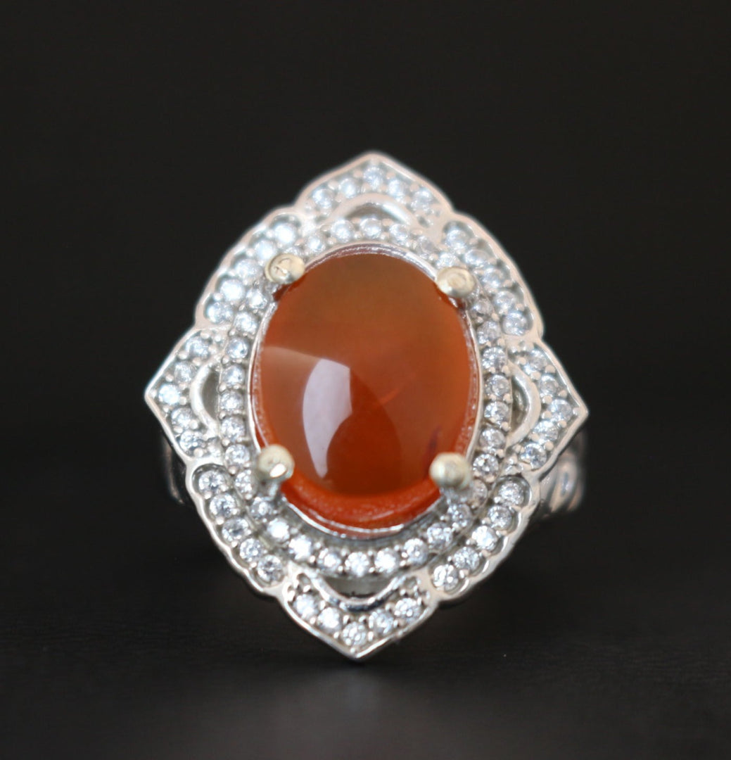 Women's Red Yemeni Agate Ring