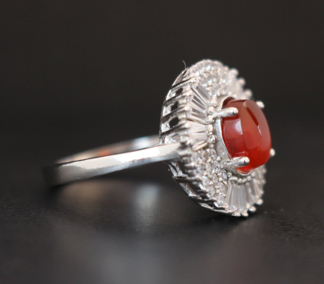Women's Red Yemeni Agate Ring