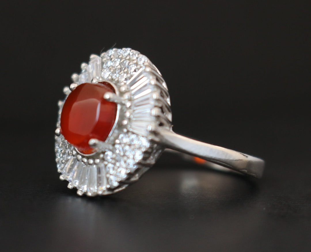 Women's Red Yemeni Agate Ring