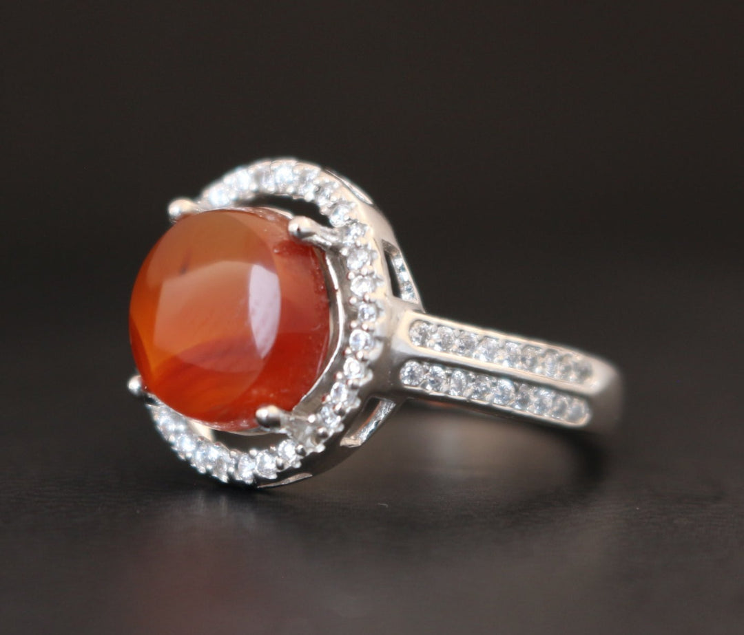 Women's Red Yemeni Agate Ring
