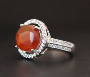 Women's Red Yemeni Agate Ring