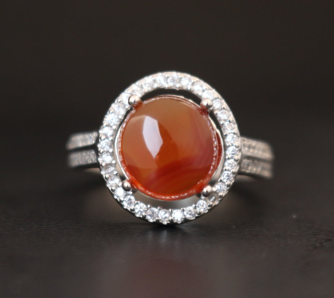 Women's Red Yemeni Agate Ring