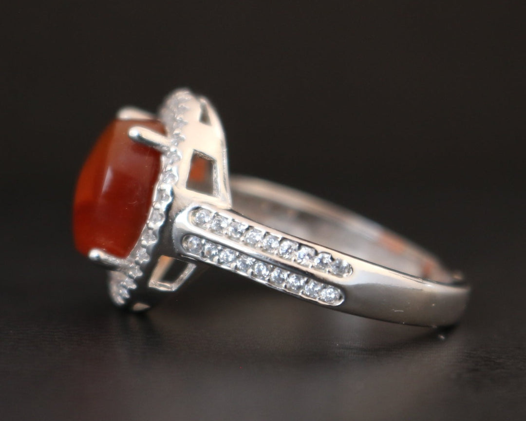 Women's Red Yemeni Agate Ring