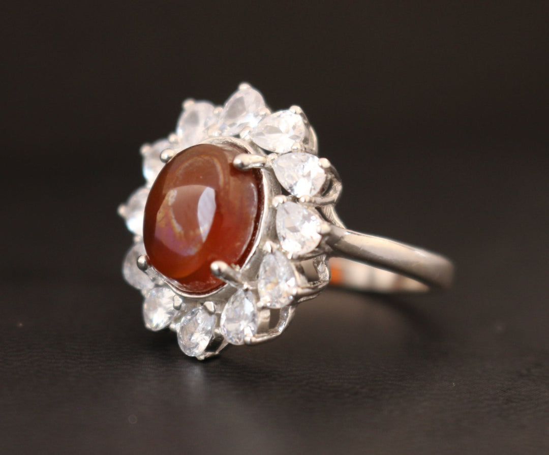 Women's Red Yemeni Agate Ring