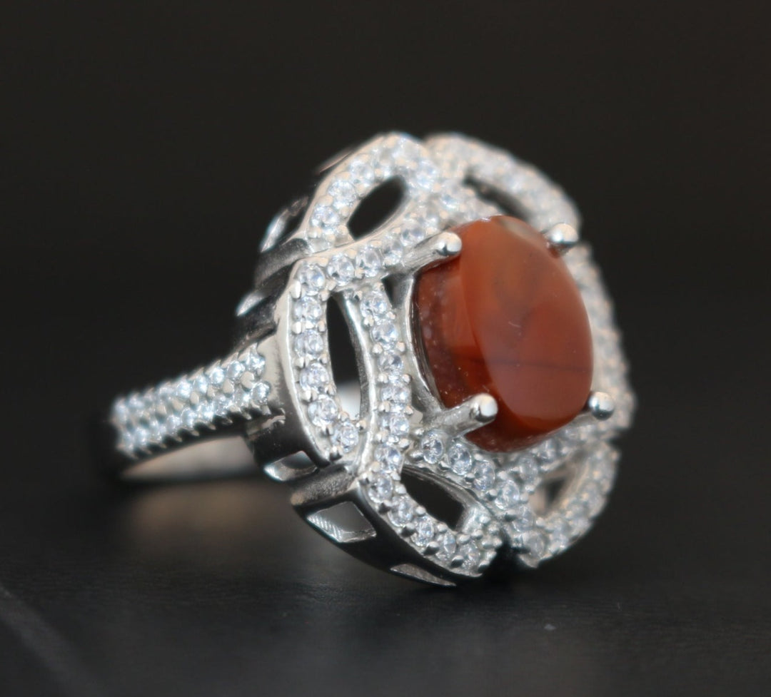 Women's Red Yemeni Agate Ring
