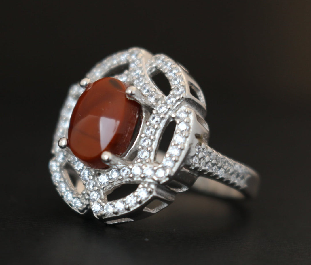 Women's Red Yemeni Agate Ring