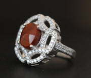 Women's Red Yemeni Agate Ring