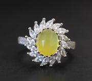 Women's Yellow Yemeni Agate Ring