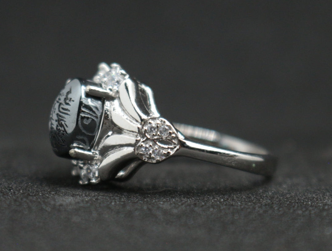Women's Hematite Ring
