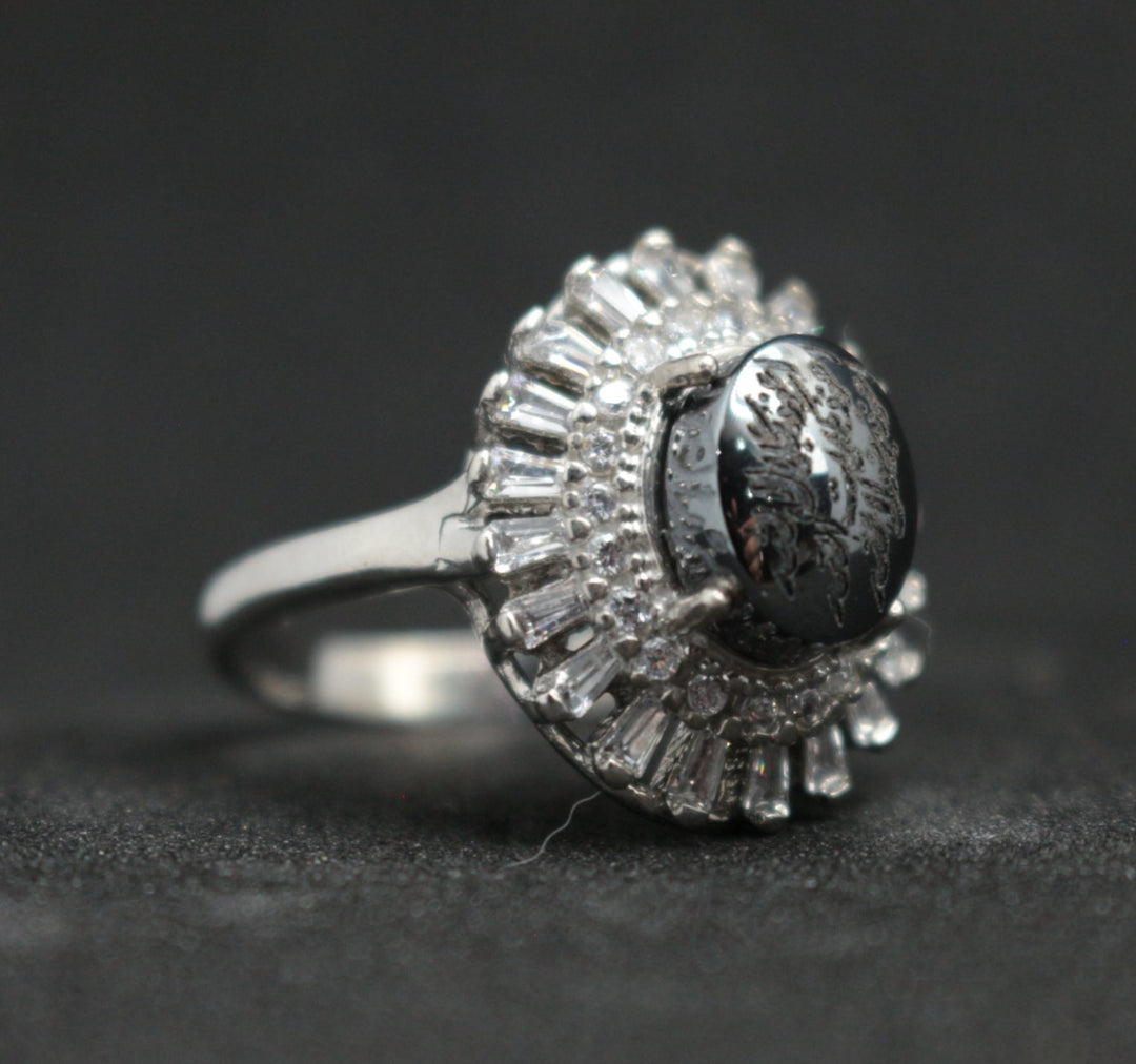Women's Hematite Ring