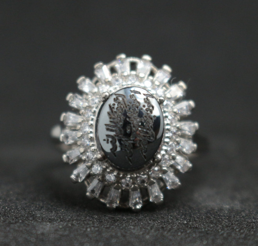 Women's Hematite Ring