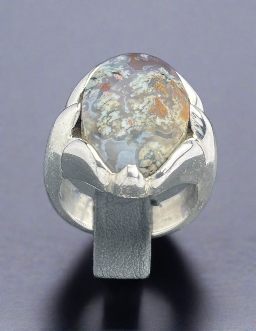 Floral Agate Ring
