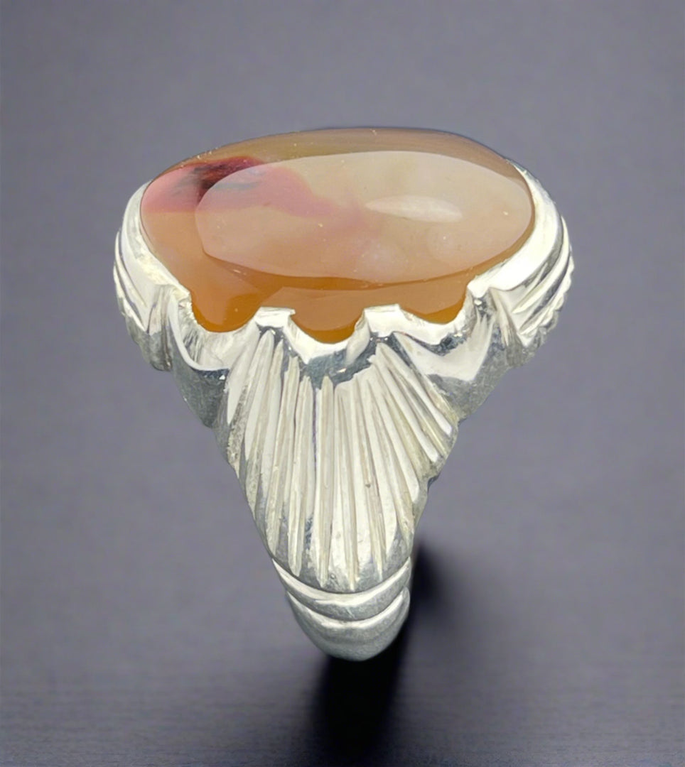 Yemeni Agate Ring