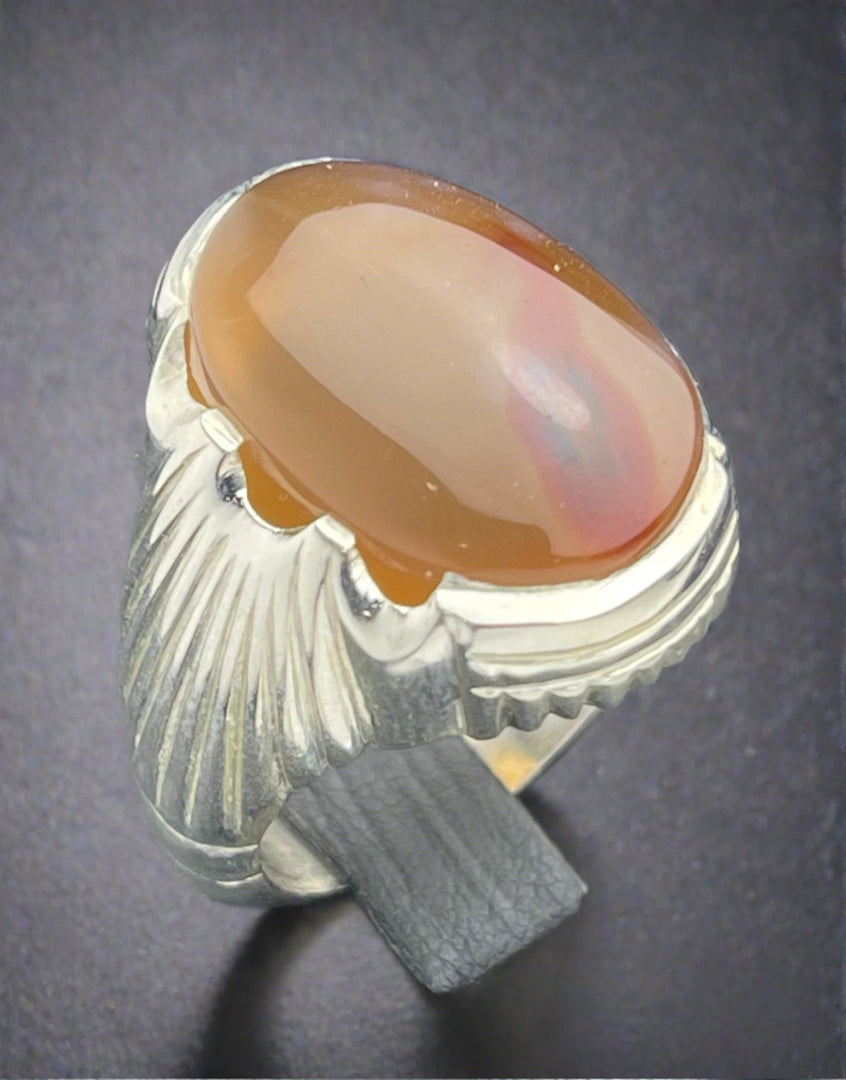 Yemeni Agate Ring
