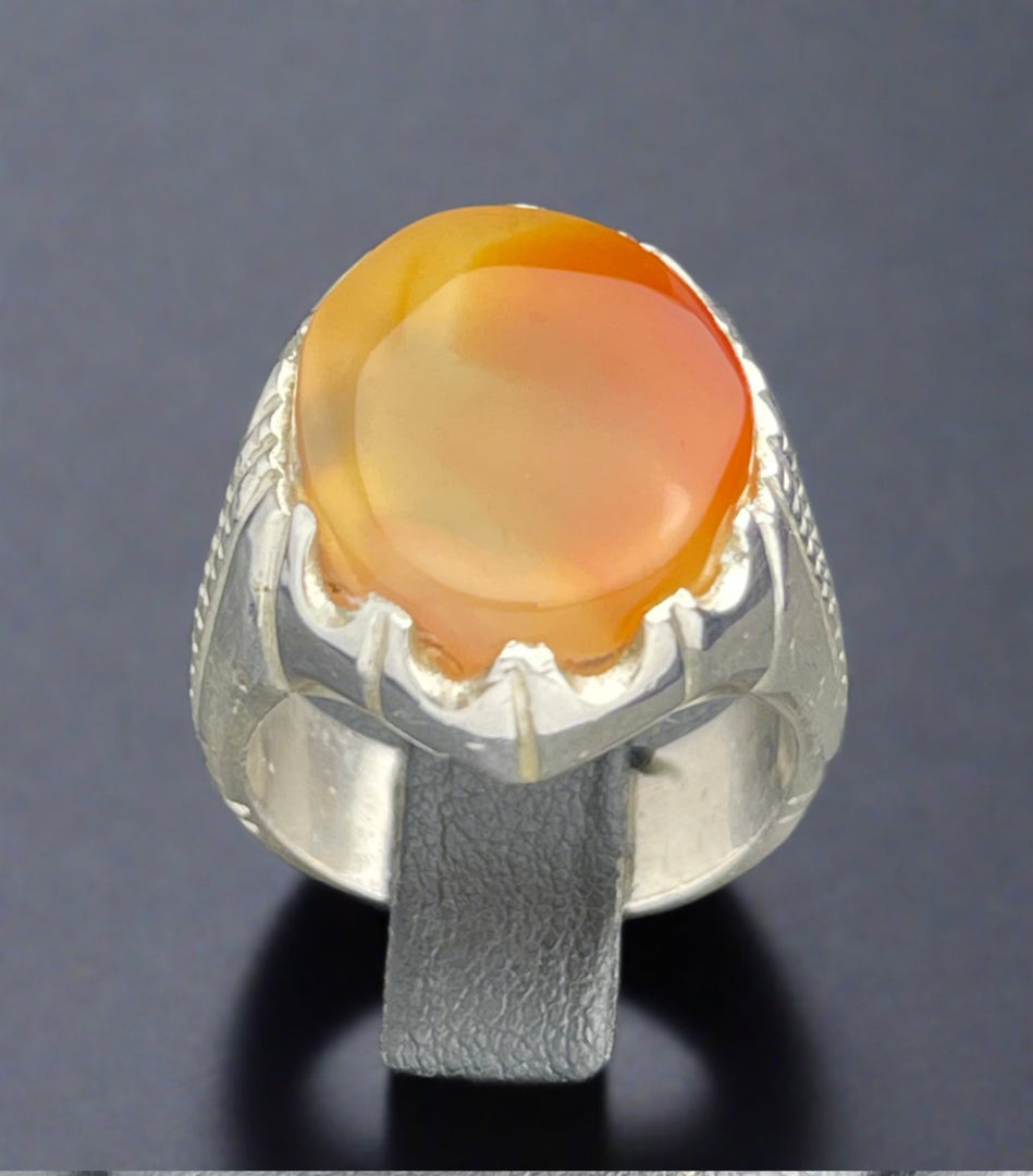Yemeni Agate Ring
