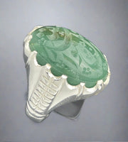 Engraved Jade Ring