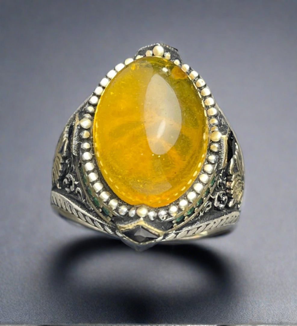 Natural Amber Ring