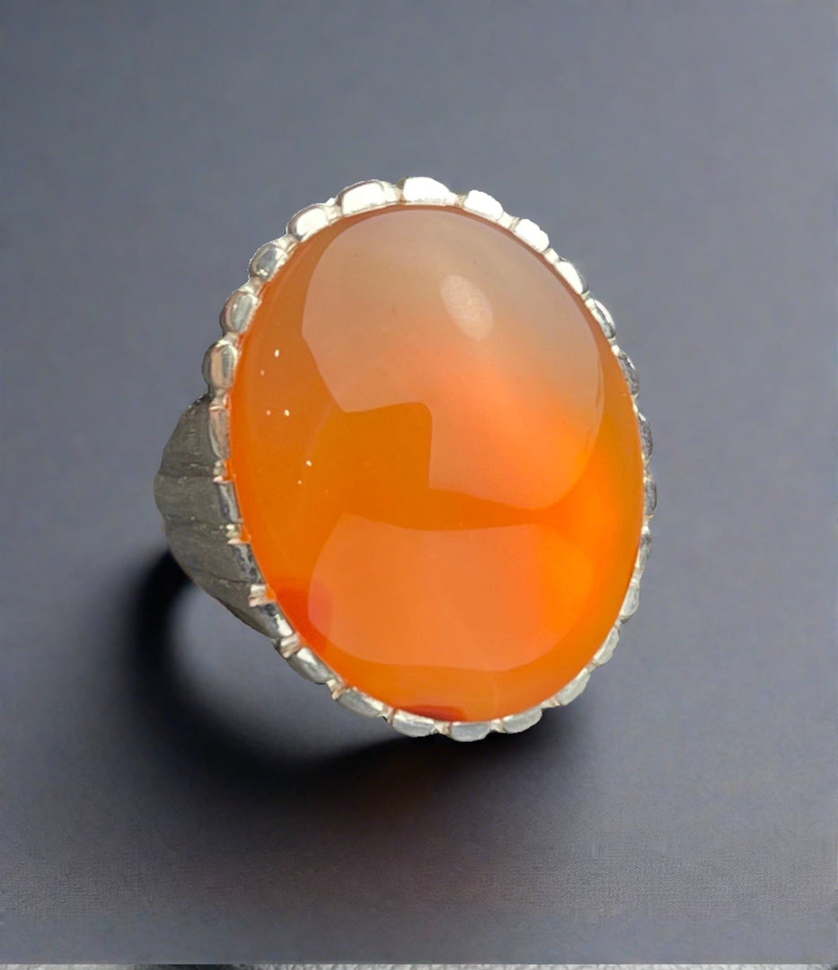 Yemeni Agate Ring