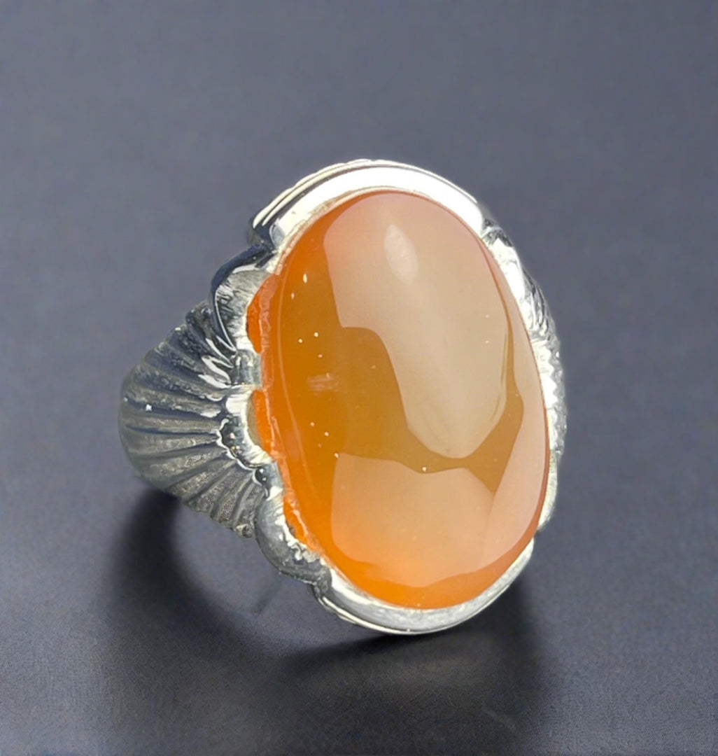 Yemeni Agate Ring