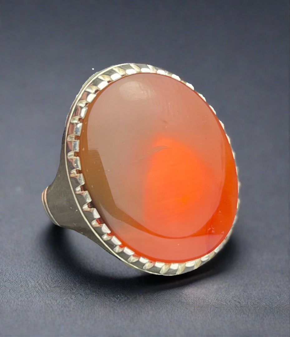 Yemeni Agate Ring