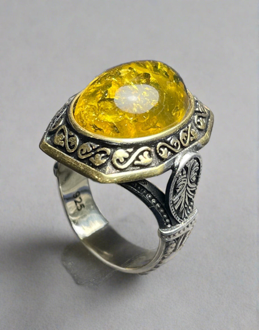 Russian Amber Ring