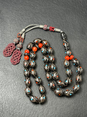 Black coral Prayer Beads يسر بحري