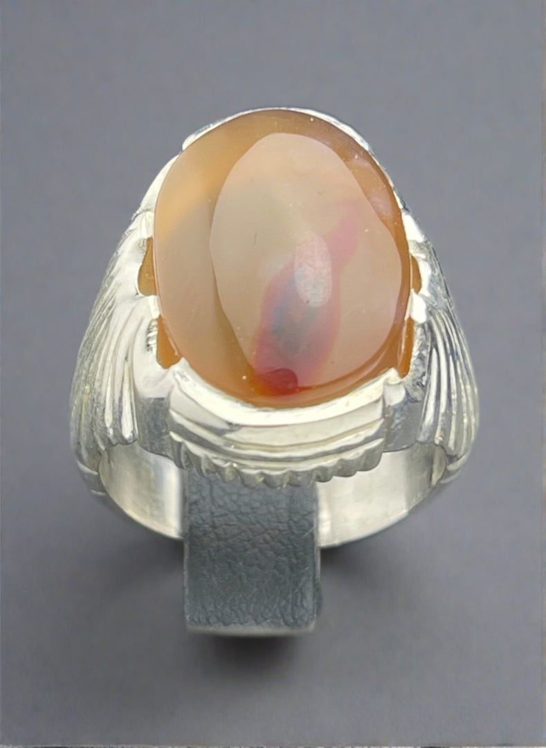 Yemeni Agate Ring