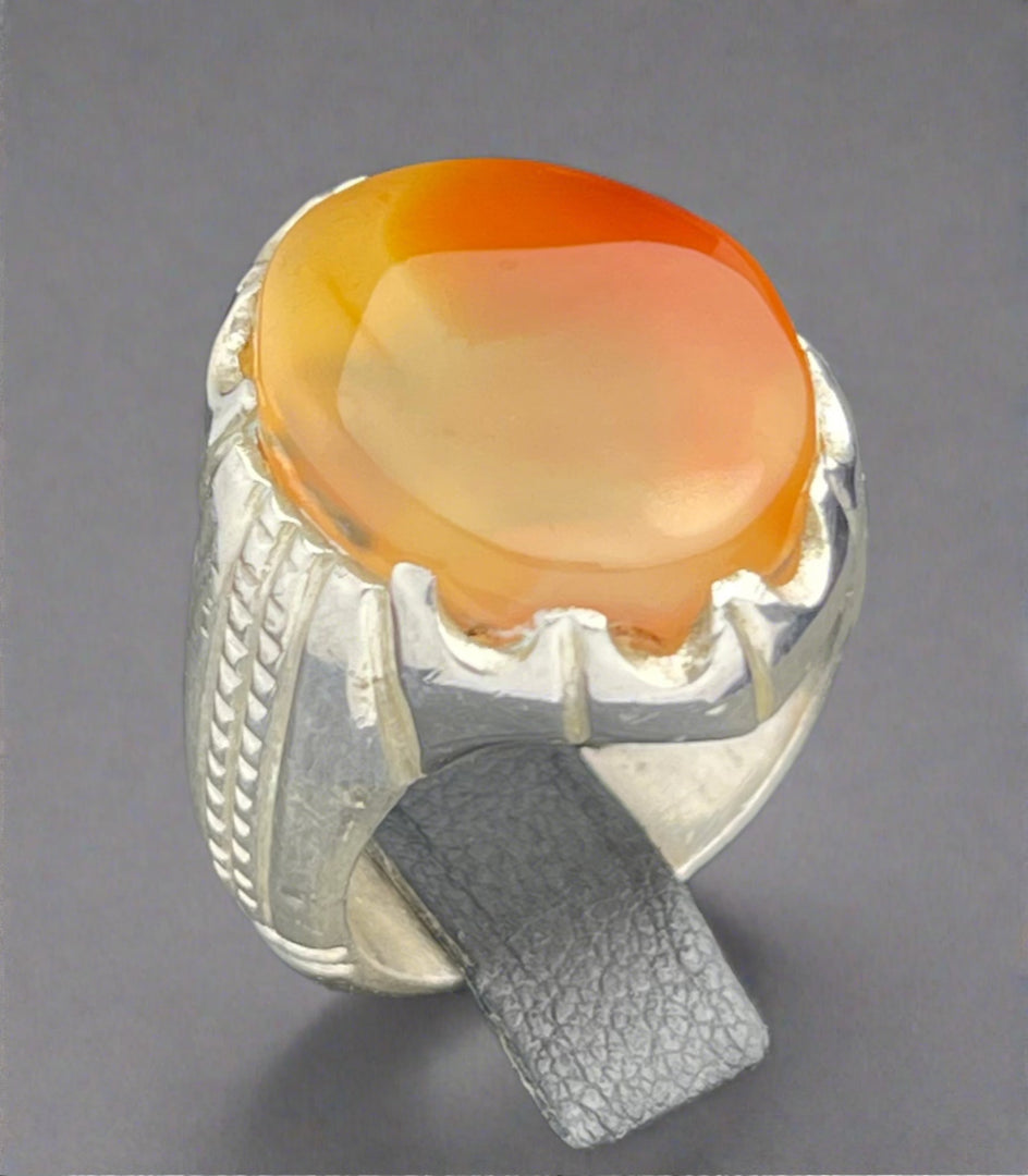 Yemeni Agate Ring